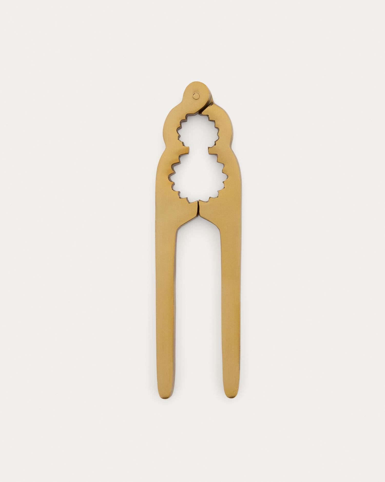 Nussknacker Blisk aus goldfarbenem Edelstahl in Gold präsentiert im Onlineshop von KAQTU Design AG. Küchenhelfer ist von Kave Home
