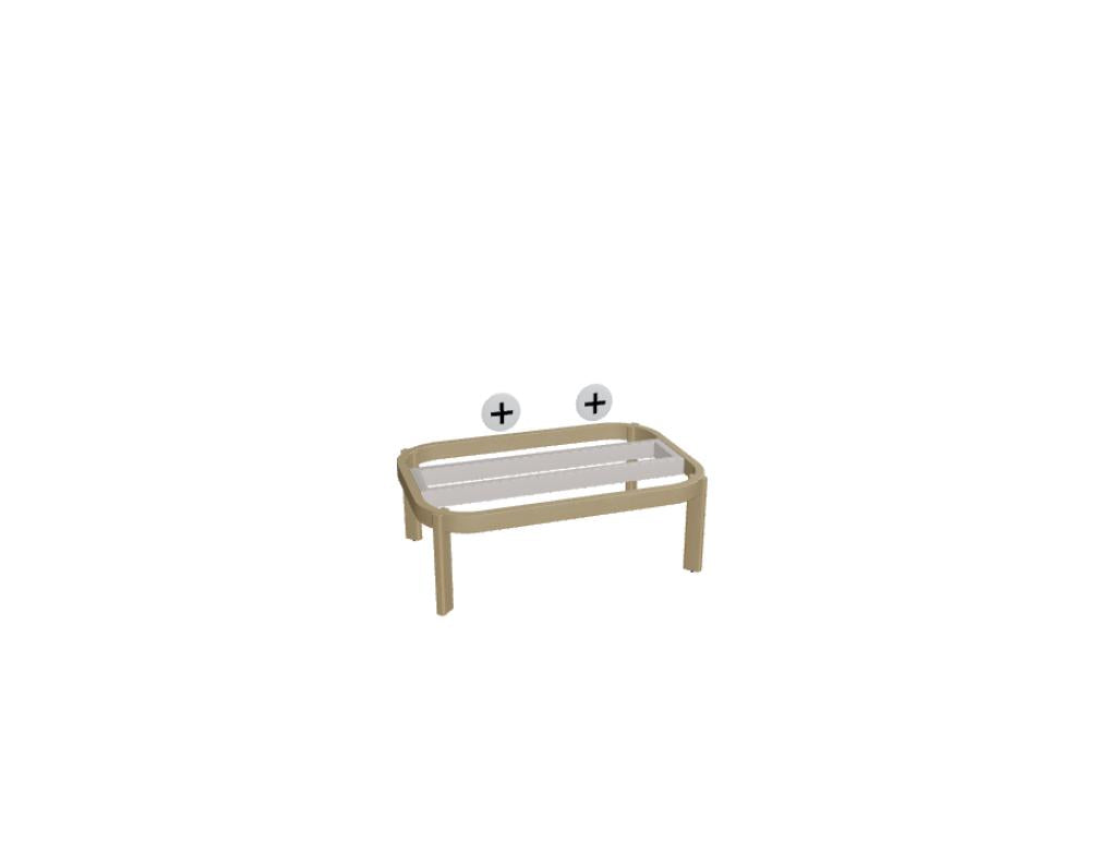 Ramp RAMP_R975RS - Bank in Eiche Natur präsentiert im Onlineshop von KAQTU Design AG. Sitzbank ist von Mdd