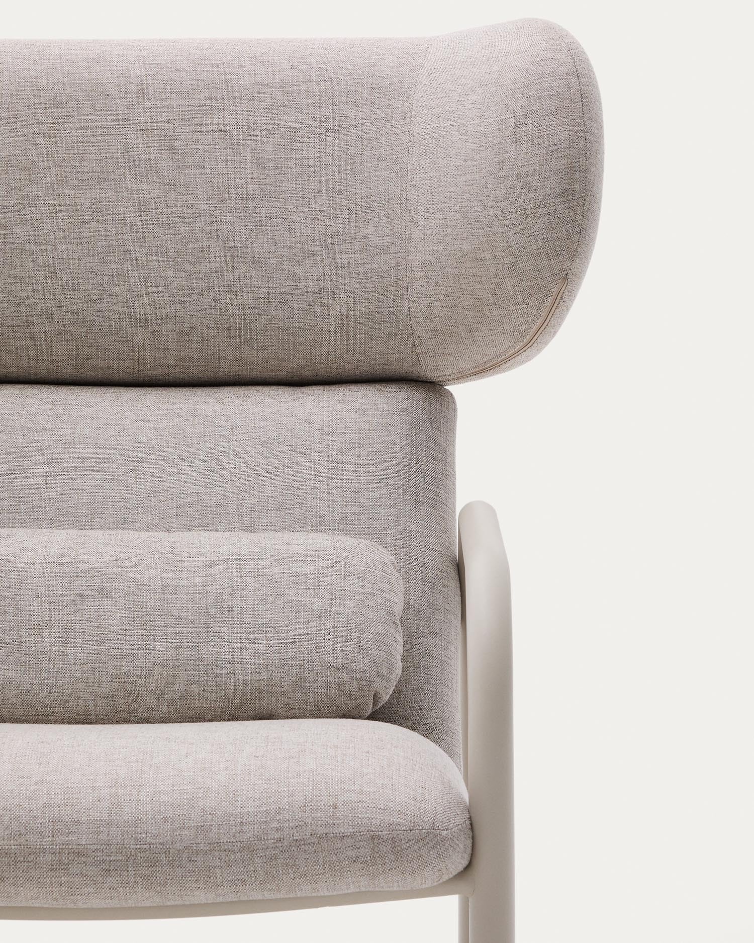 Sessel Inari in Beige und beiger lackierter Stahl FSC Mix Credit in Beige präsentiert im Onlineshop von KAQTU Design AG. Sessel ist von Kave Home