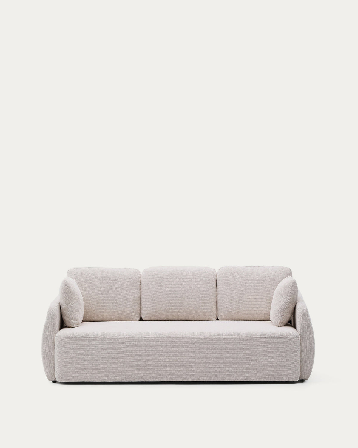 3-Sitzer-Bettsofa Laira in ecrufarbener Chenille, 218 cm, FSC Mix Credit in Ecru präsentiert im Onlineshop von KAQTU Design AG. Bettsofa ist von Kave Home