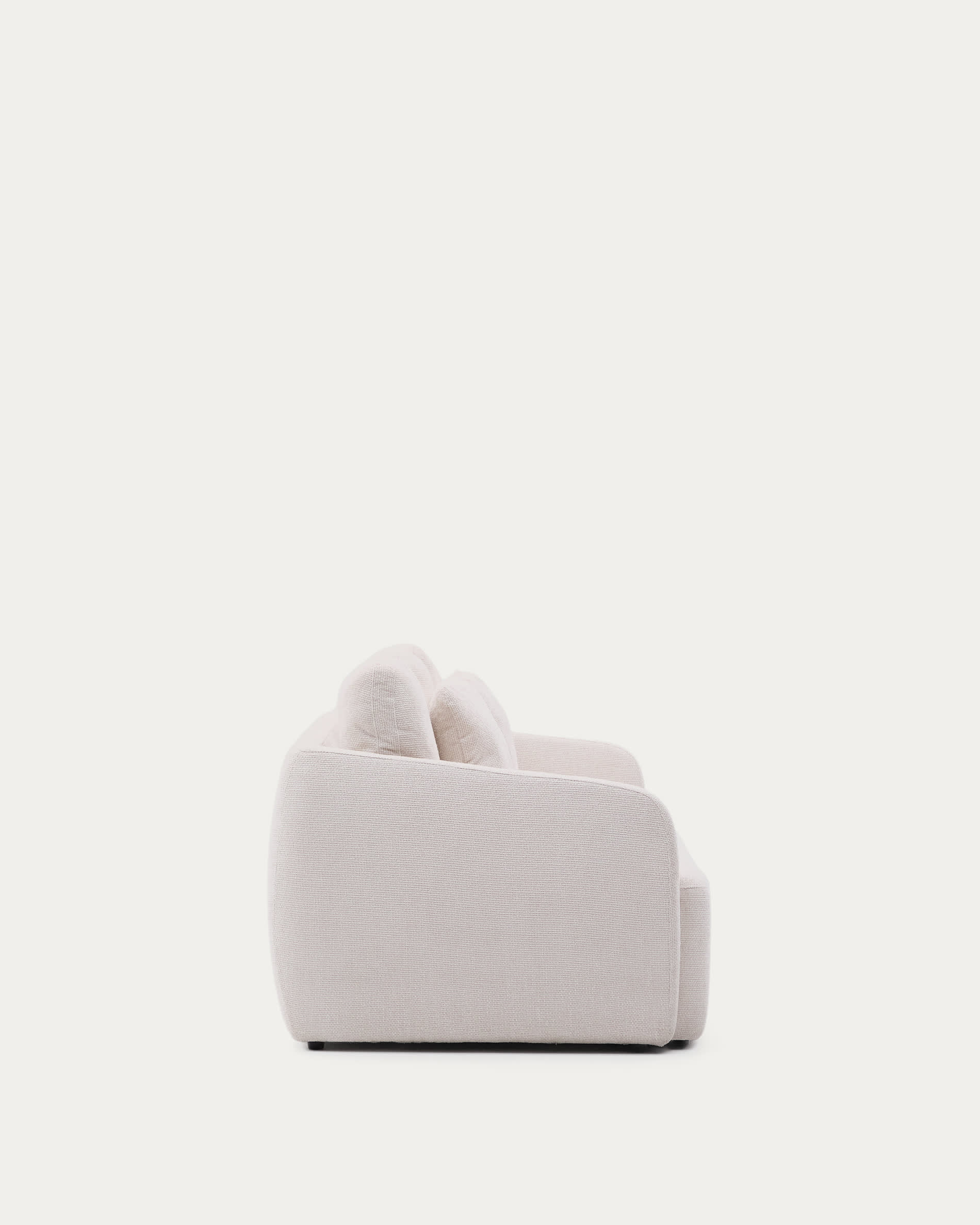 Stilvolles Schlafsofa Laira, 3-Sitzer, 225 cm, in Chenille ecru, FSC-zertifiziert, ideal für modernes Wohnen.