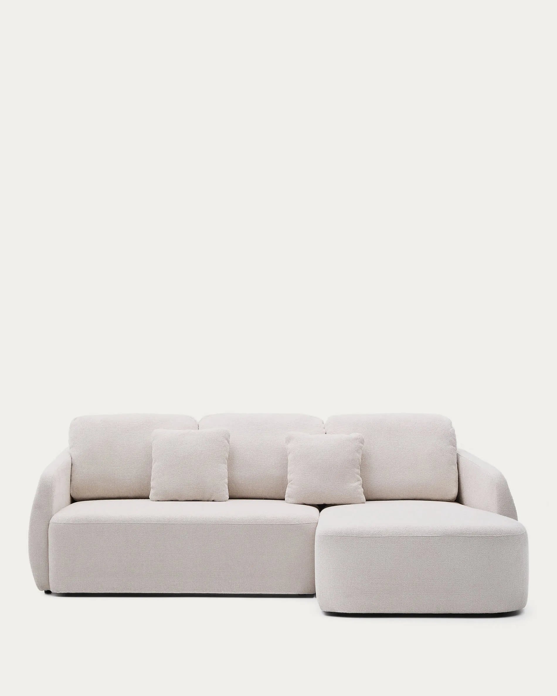 Elegantes Schlafsofa mit Chenille-Bezug, Chaiselongue rechts, FSC-zertifiziert, 246 cm breit, wandelbar zum Bett.