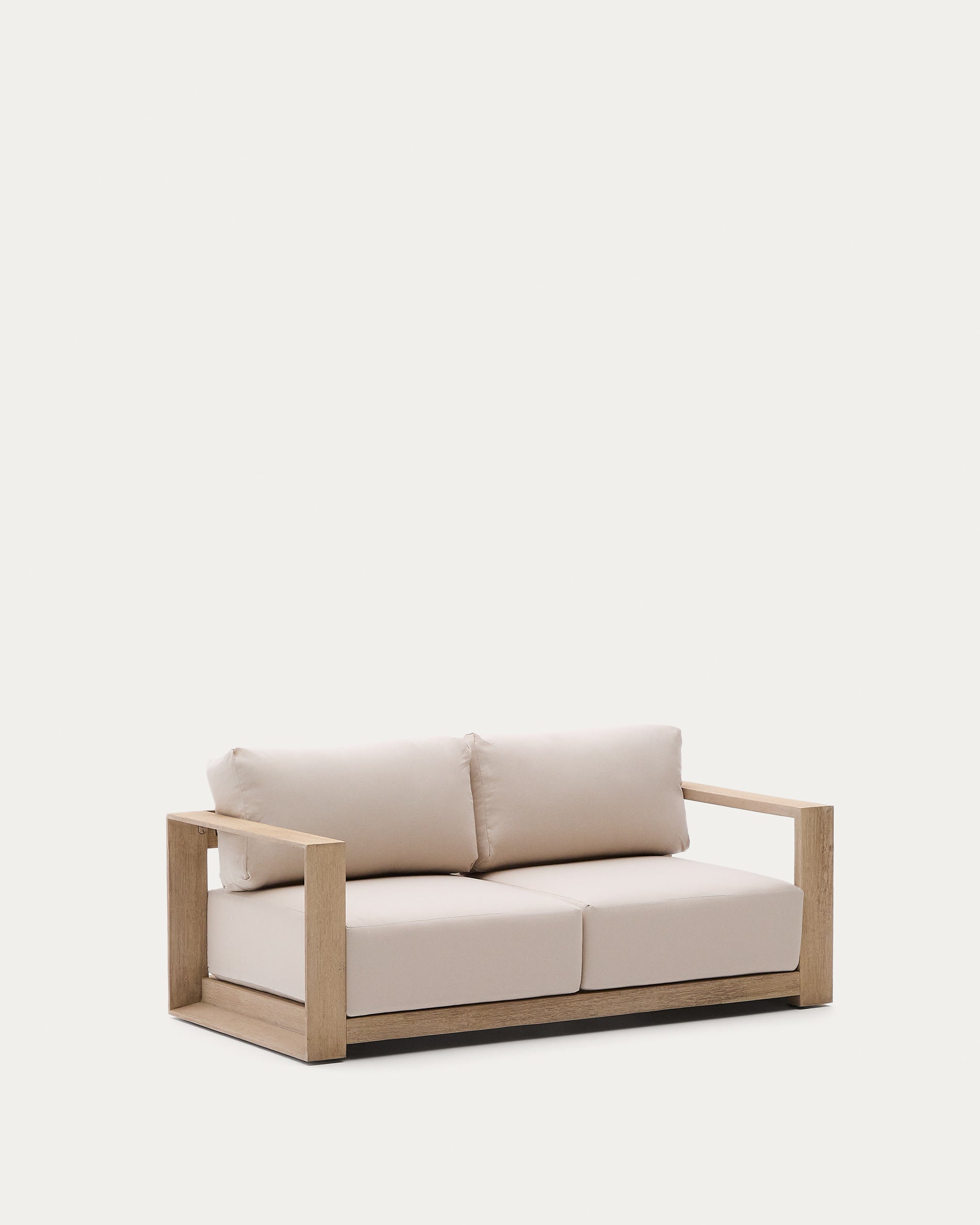 2-Sitzer-Sofa Ambra aus massivem Akazienholz mit hellem Finish 174 cm FSC 100%