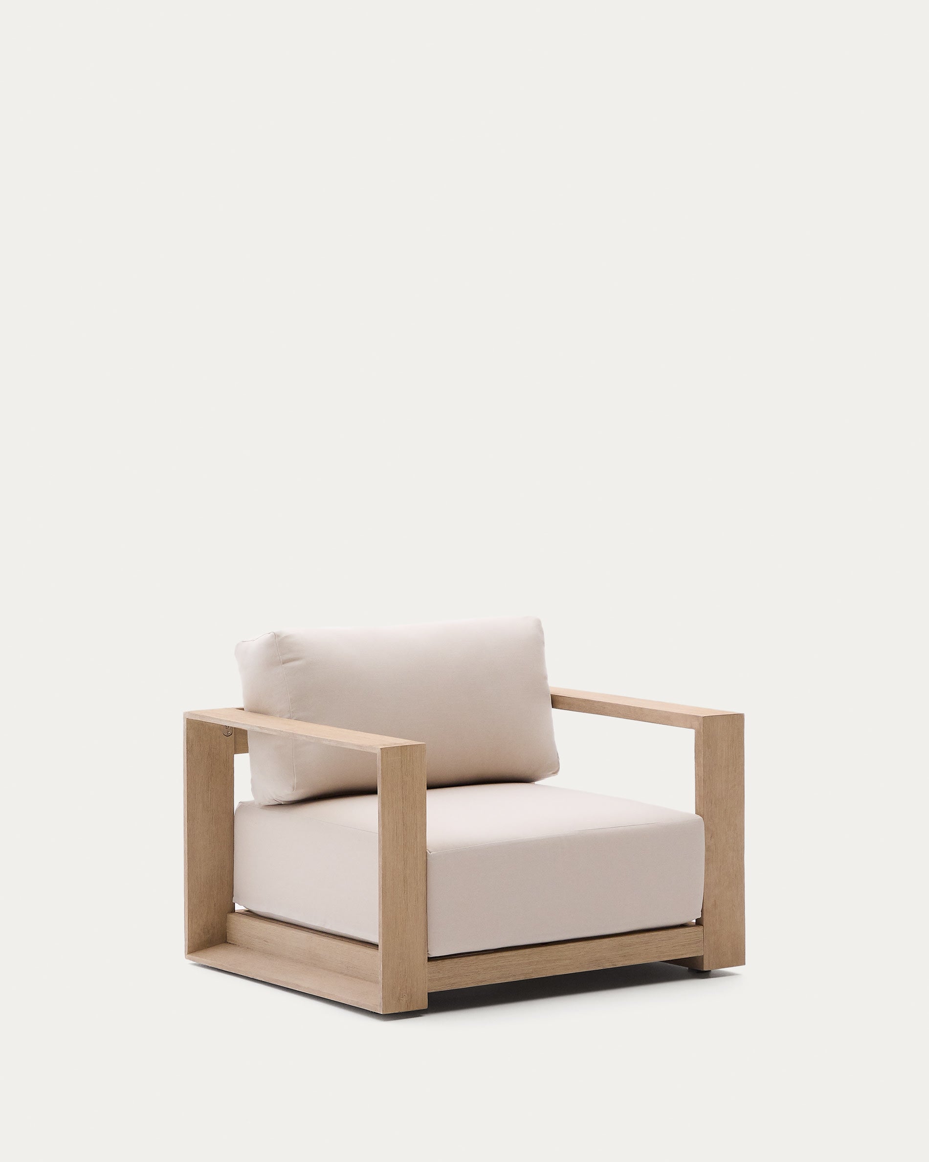 Fauteuil en bois d'acacia solide avec finition légère FSC 100%