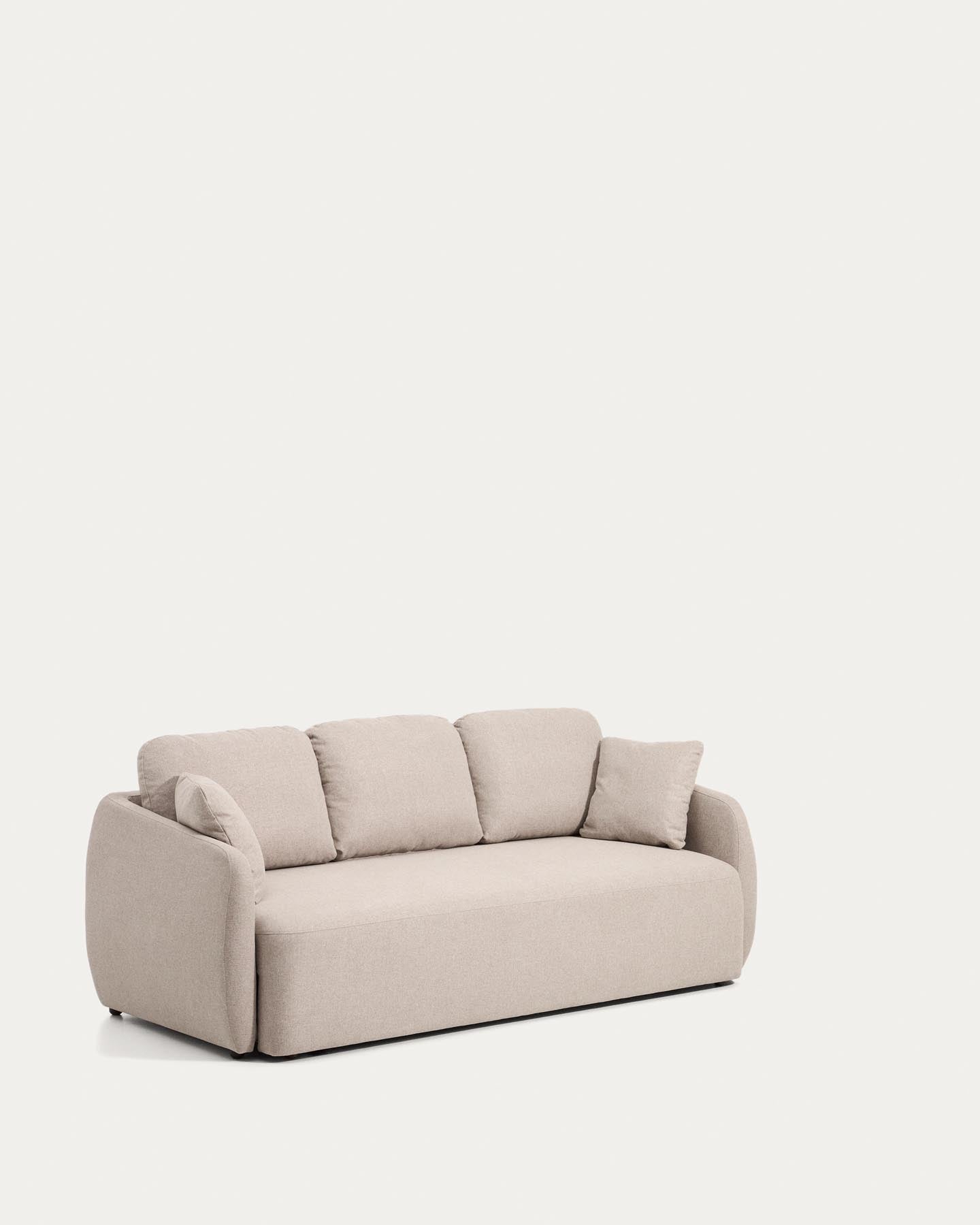 3-Sitzer-Bettsofa Laira in beiger Chenille, 218 cm, FSC Mix Credit in Beige präsentiert im Onlineshop von KAQTU Design AG. Bettsofa ist von Kave Home