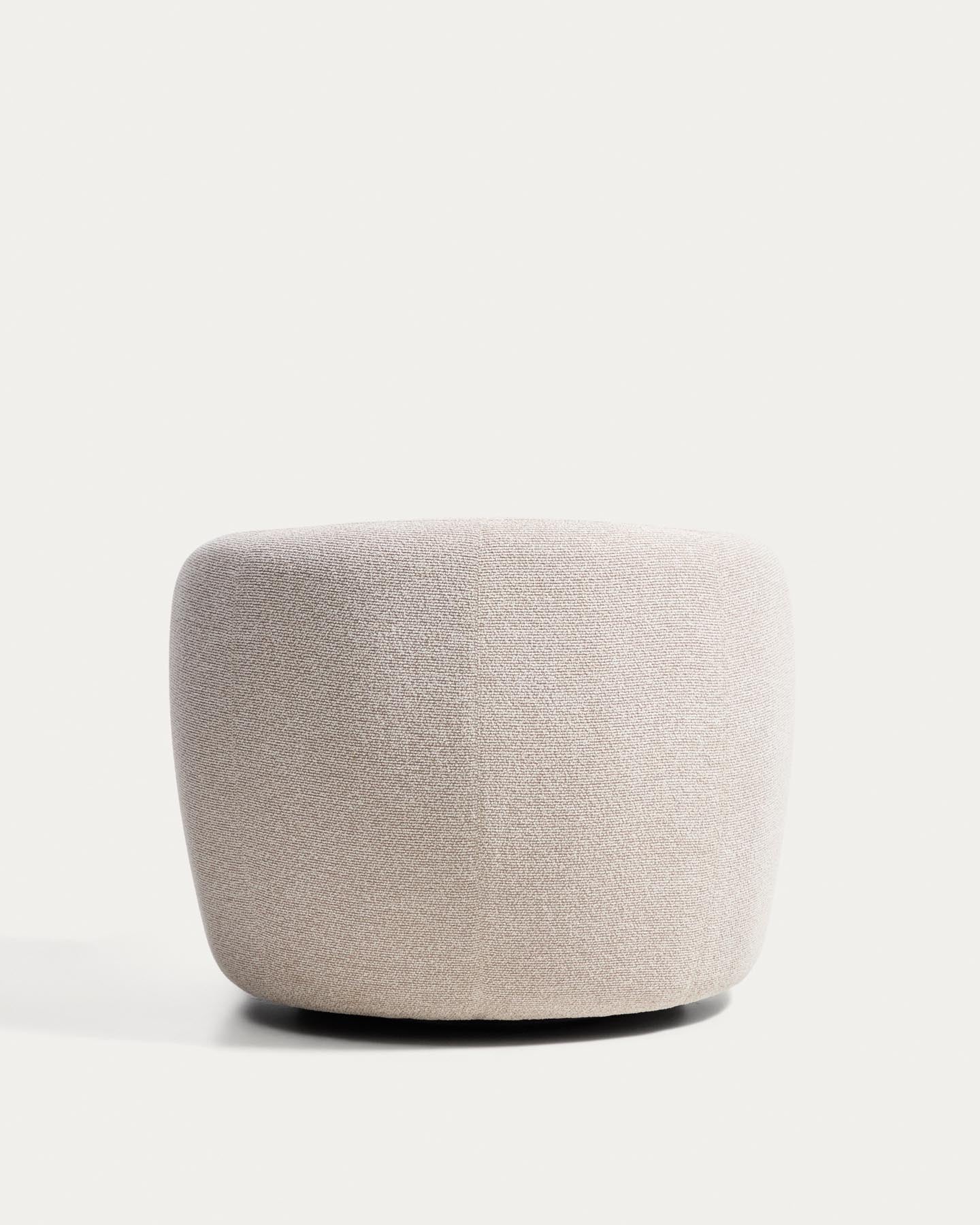 Drehsessel Odenia, schwer entflammbar mit beigem Micro-Bouclé in Beige präsentiert im Onlineshop von KAQTU Design AG. Drehsessel ist von Kave Home
