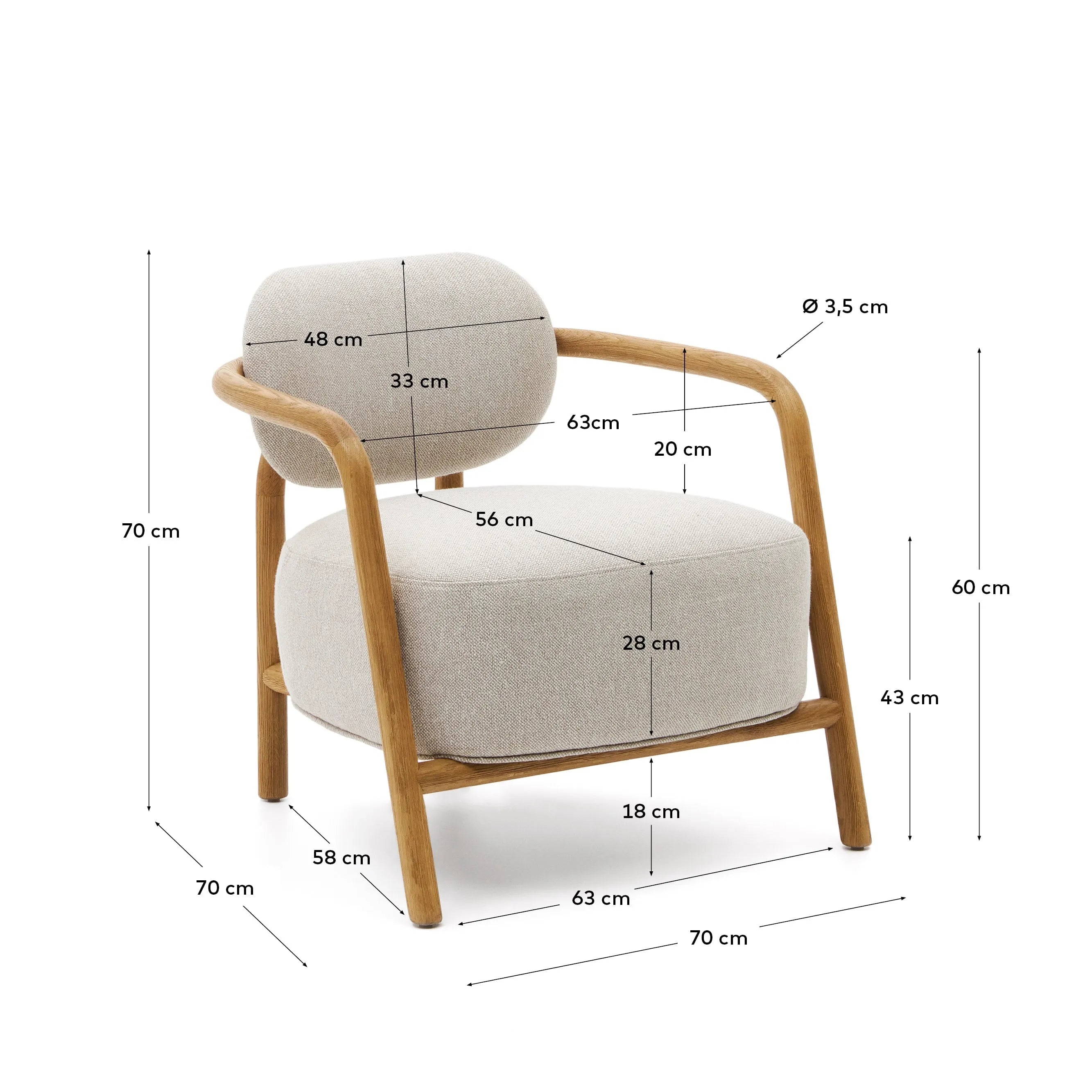 Der Melqui Sessel: Eleganz aus Eichenholz, ergonomisch geformt für Komfort, passt in jeden Raum und verleiht zeitlose Schönheit.