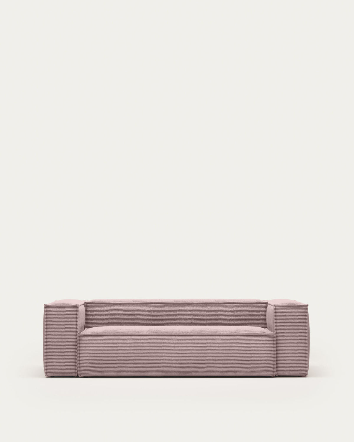 3-Sitzer-Sofa Blok mit dickem, rosa Cord 240 cm FSC Mix Credit in Rosa präsentiert im Onlineshop von KAQTU Design AG. 3er Sofa ist von Kave Home