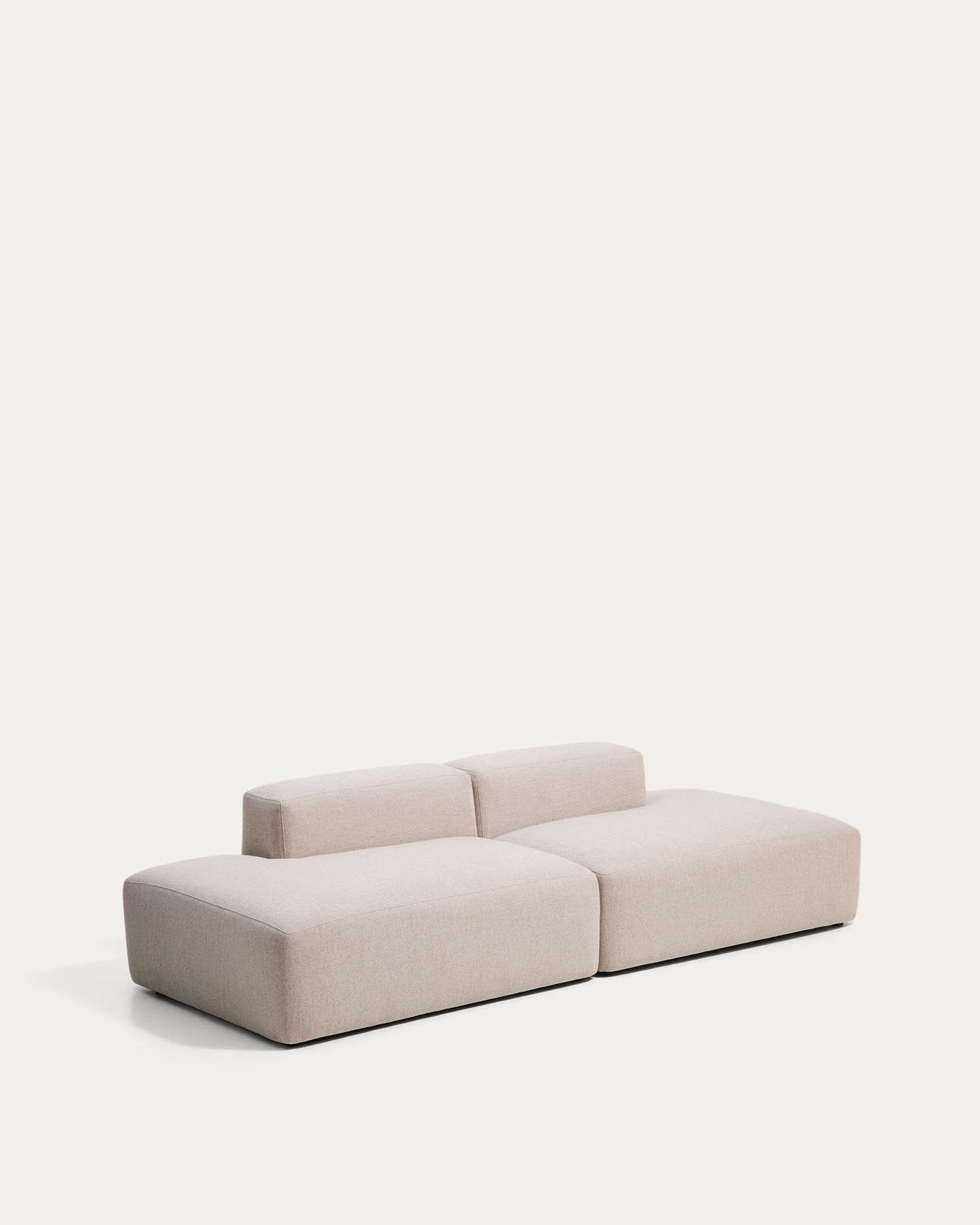 3-Sitzer-Sofa Blok in beiger Chenille, 290 cm, FSC Mix Credit in Beige präsentiert im Onlineshop von KAQTU Design AG. 3er Sofa ist von Kave Home