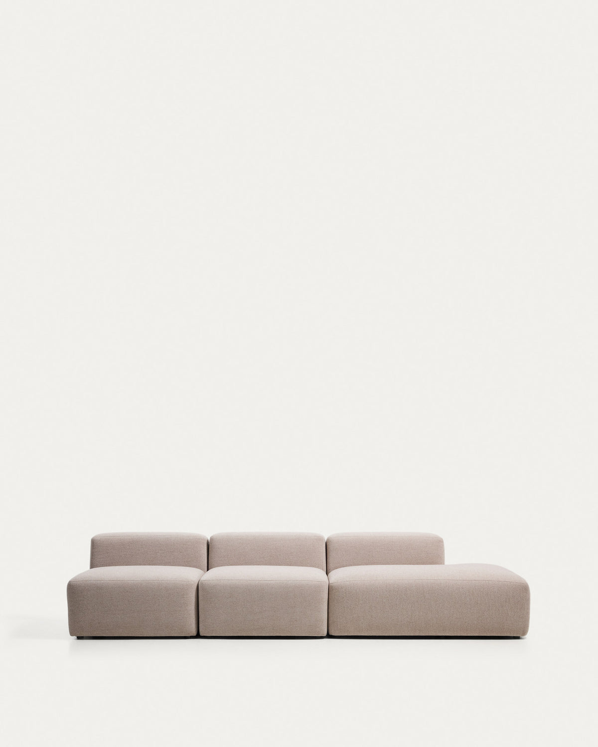 3-Sitzer-Sofa Blok mit Randmodul rechts in beiger Chenille, 325 cm, FSC Mix Credit in Beige präsentiert im Onlineshop von KAQTU Design AG. 3er Sofa ist von Kave Home