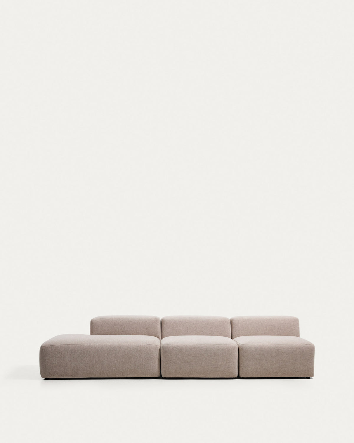 3-Sitzer-Sofa Blok mit Randmodul links in beiger Chenille, 325 cm, FSC Mix Credit in Beige präsentiert im Onlineshop von KAQTU Design AG. 3er Sofa ist von Kave Home