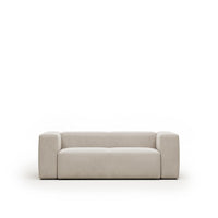 2-seater sofa Blok with beige chenille 210 cm FSC Mix Credit
