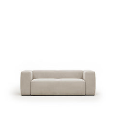 2-seater sofa Blok with beige chenille 210 cm FSC Mix Credit