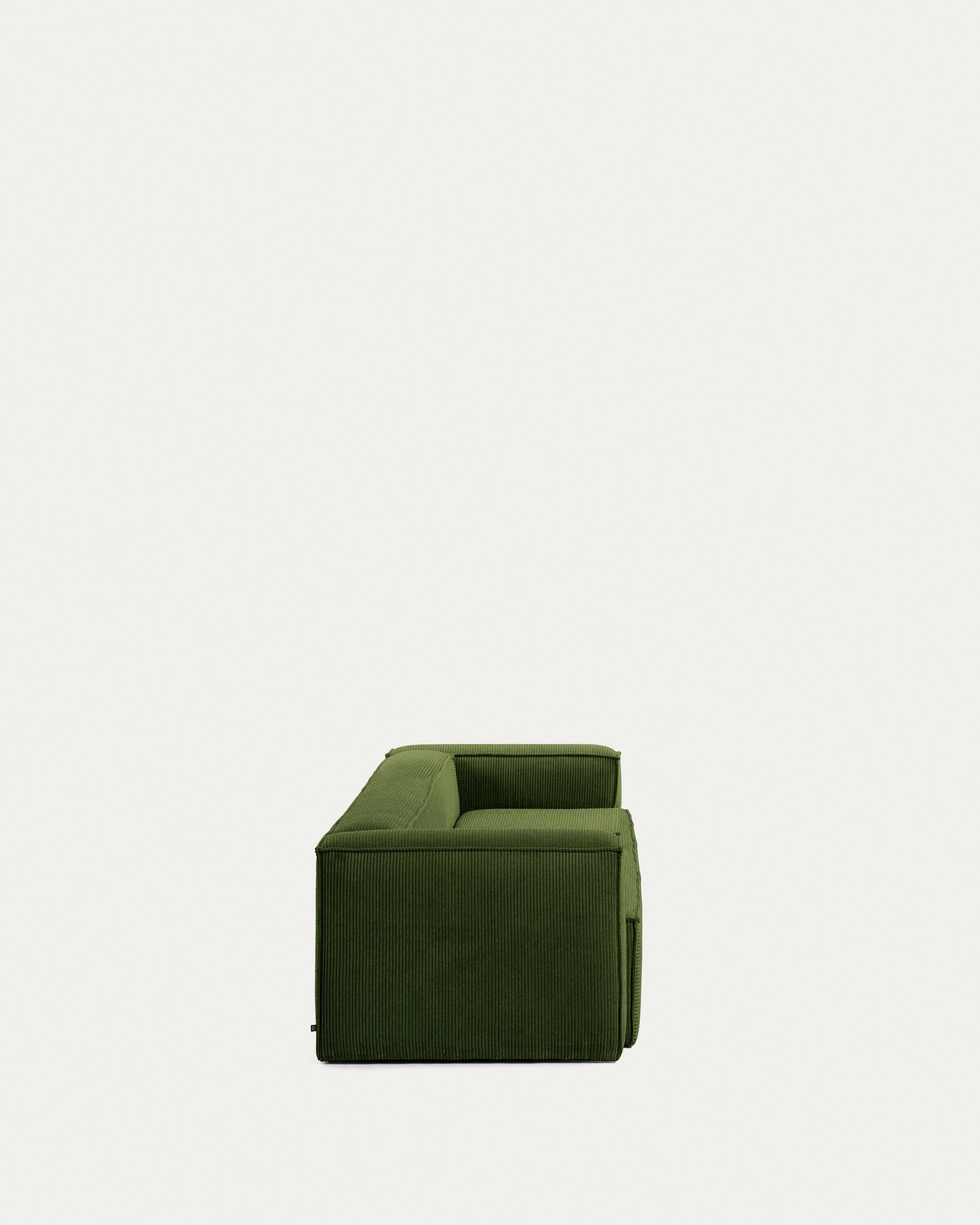 2-seater sofa Blok with thick, green cord 210 cm FSC Mix Credit