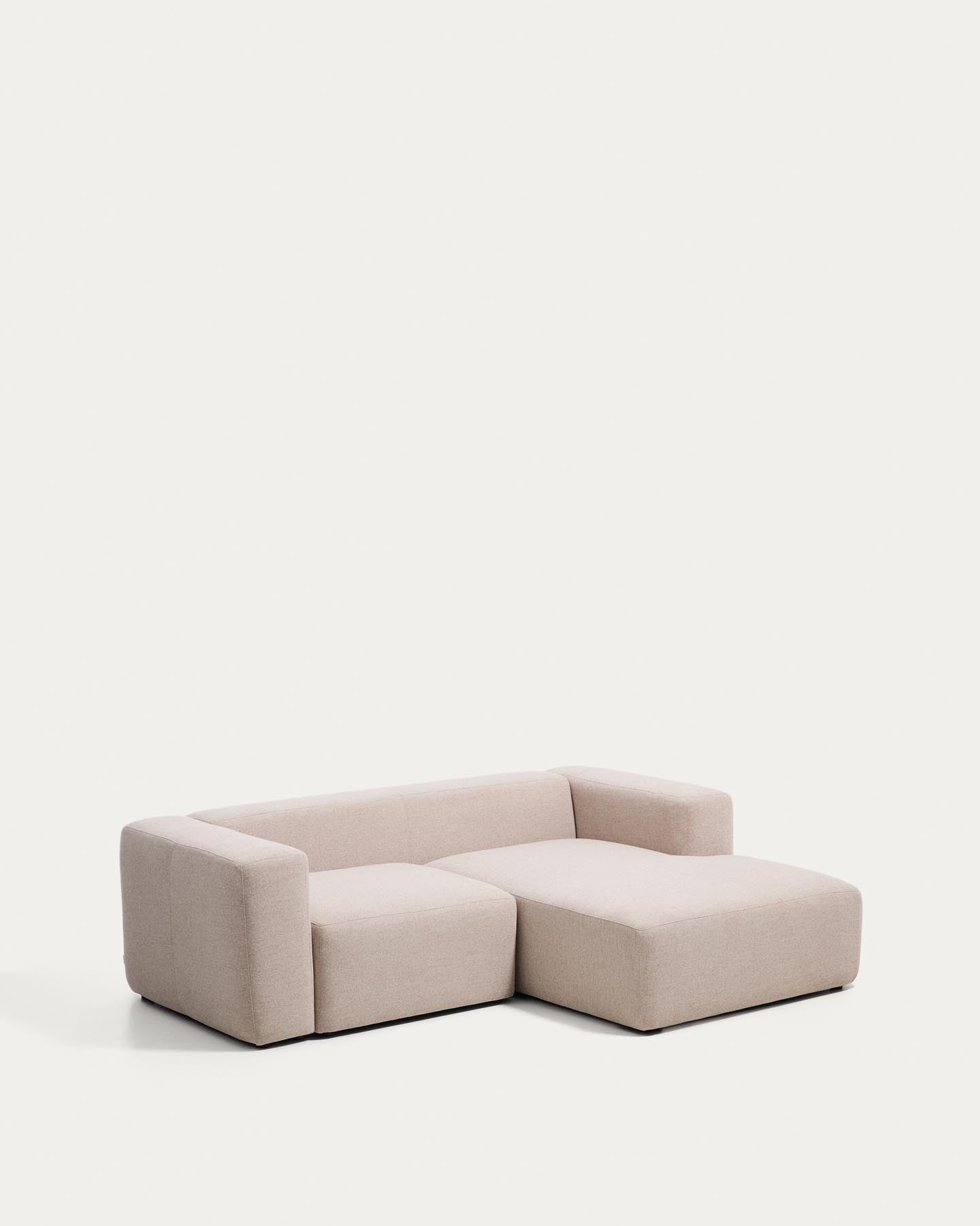 2-Sitzer-Sofa Blok mit Chaiselongue rechts in beiger Chenille, 240 cm, FSC Mix Credit in Beige präsentiert im Onlineshop von KAQTU Design AG. L-Sofa rechts ist von Kave Home