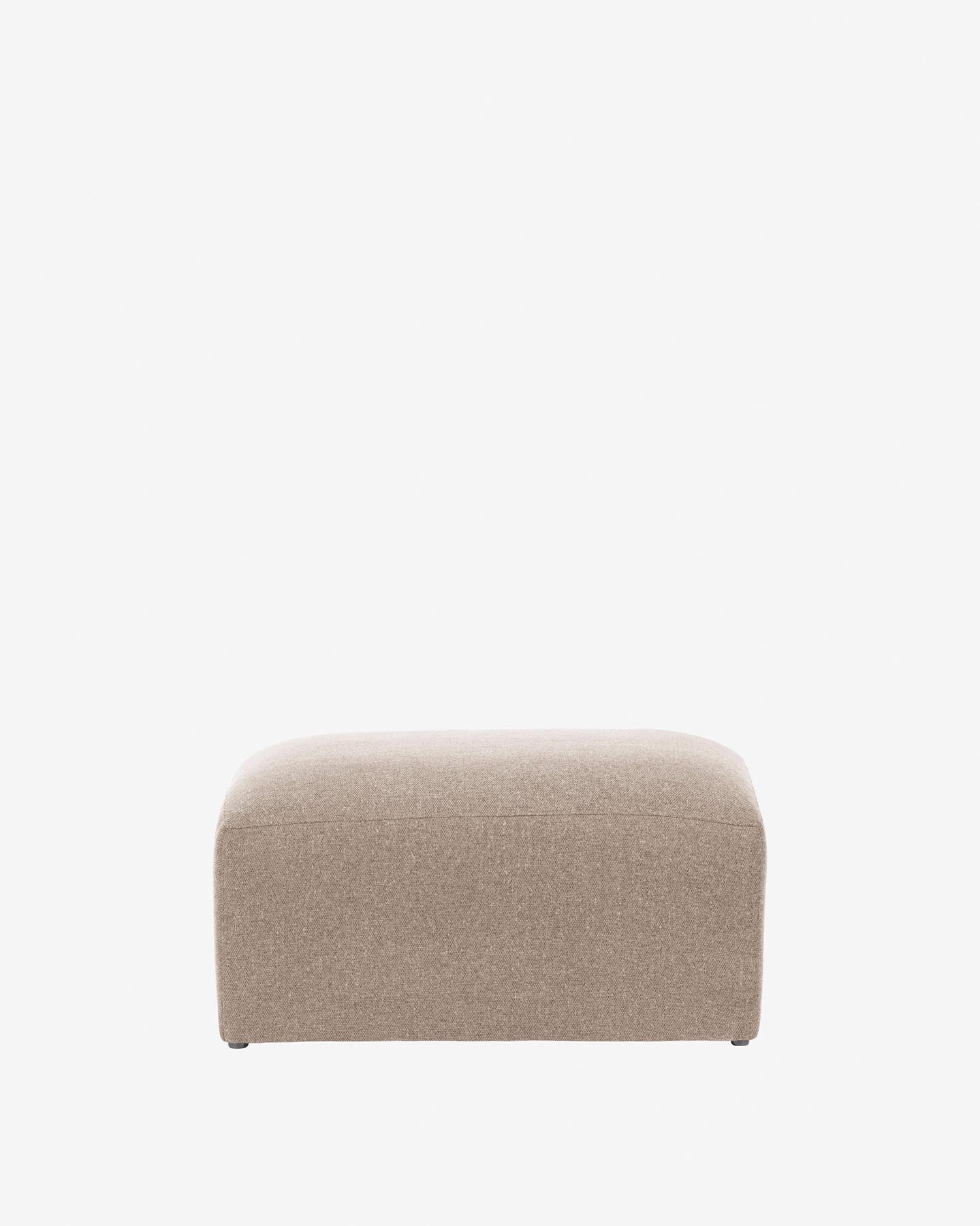 Fussablage Blok, schwer entflammbar mit weissem Lammfellimitat, 90 x 74 cm, FSC Mix Credit in Weiss präsentiert im Onlineshop von KAQTU Design AG. Pouf ist von Kave Home