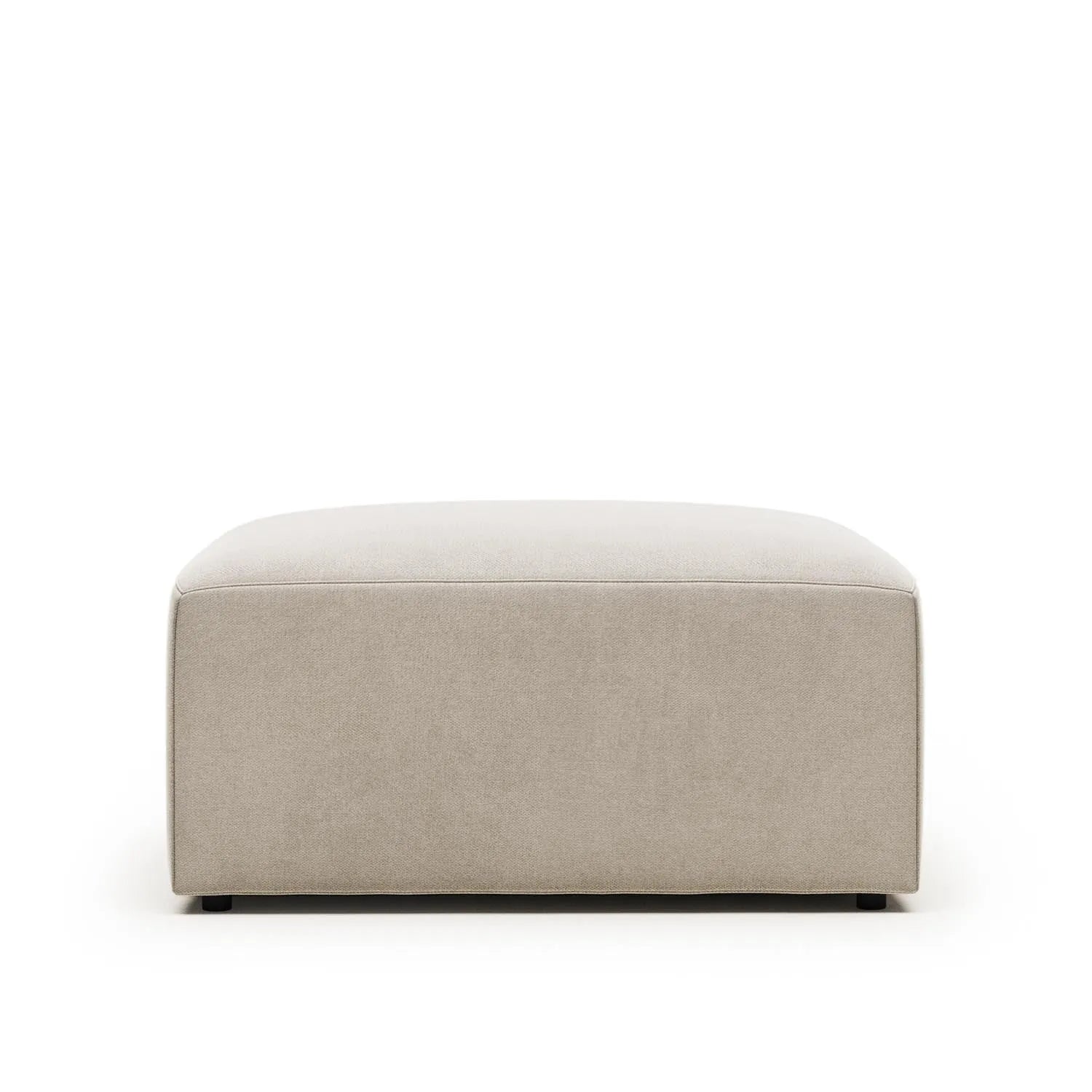 3D-Modell eines beigen Blok Poufs, 90x70 cm, stilvoll und funktional, aus hochwertigen Materialien, für vielseitige Nutzung.