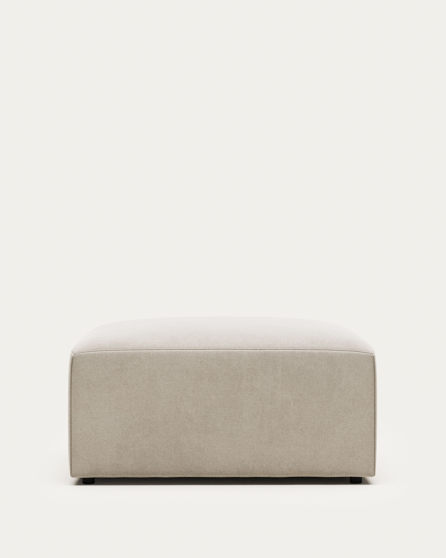 3D-Modell eines beigen Blok Poufs, 90x70 cm, stilvoll und funktional, aus hochwertigen Materialien, für vielseitige Nutzung.