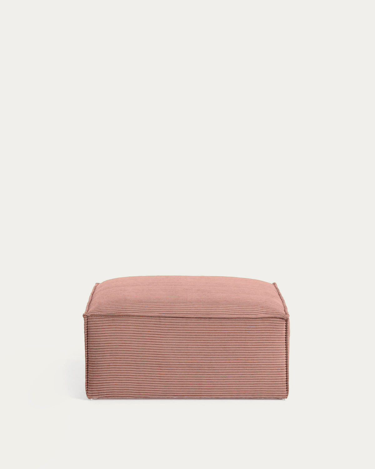 Fussablage Blok, schwer entflammbar mit dickem Cord in Rosa, 90 x 74 cm in Rosa präsentiert im Onlineshop von KAQTU Design AG. Pouf ist von Kave Home