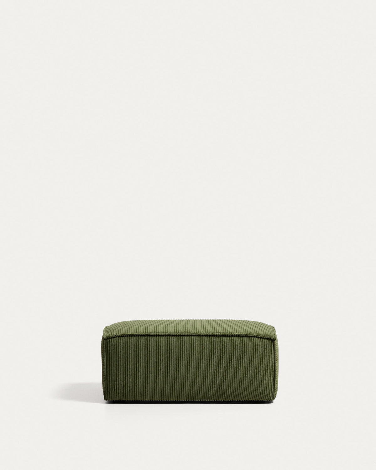 Pouf-Randmodul Blok in grobem grünem Cord, 60 x 104 cm, FSC Mix Credit in Grün präsentiert im Onlineshop von KAQTU Design AG. Pouf ist von Kave Home