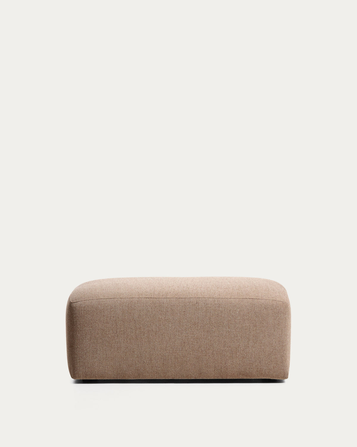 Pouf-Randmodul Blok in brauner Chenille, 60 x 104 cm, FSC Mix Credit in Taupe präsentiert im Onlineshop von KAQTU Design AG. Pouf ist von Kave Home