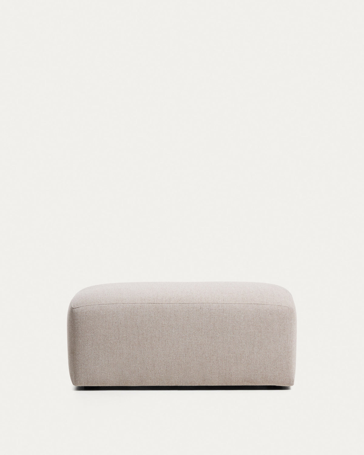 Pouf-Randmodul Blok in beiger Chenille, 60 x 104 cm, FSC Mix Credit in Beige präsentiert im Onlineshop von KAQTU Design AG. Pouf ist von Kave Home