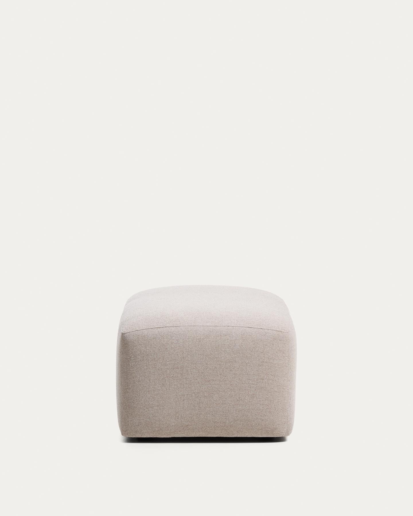 Pouf-Randmodul Blok in beiger Chenille, 60 x 104 cm, FSC Mix Credit in Beige präsentiert im Onlineshop von KAQTU Design AG. Pouf ist von Kave Home