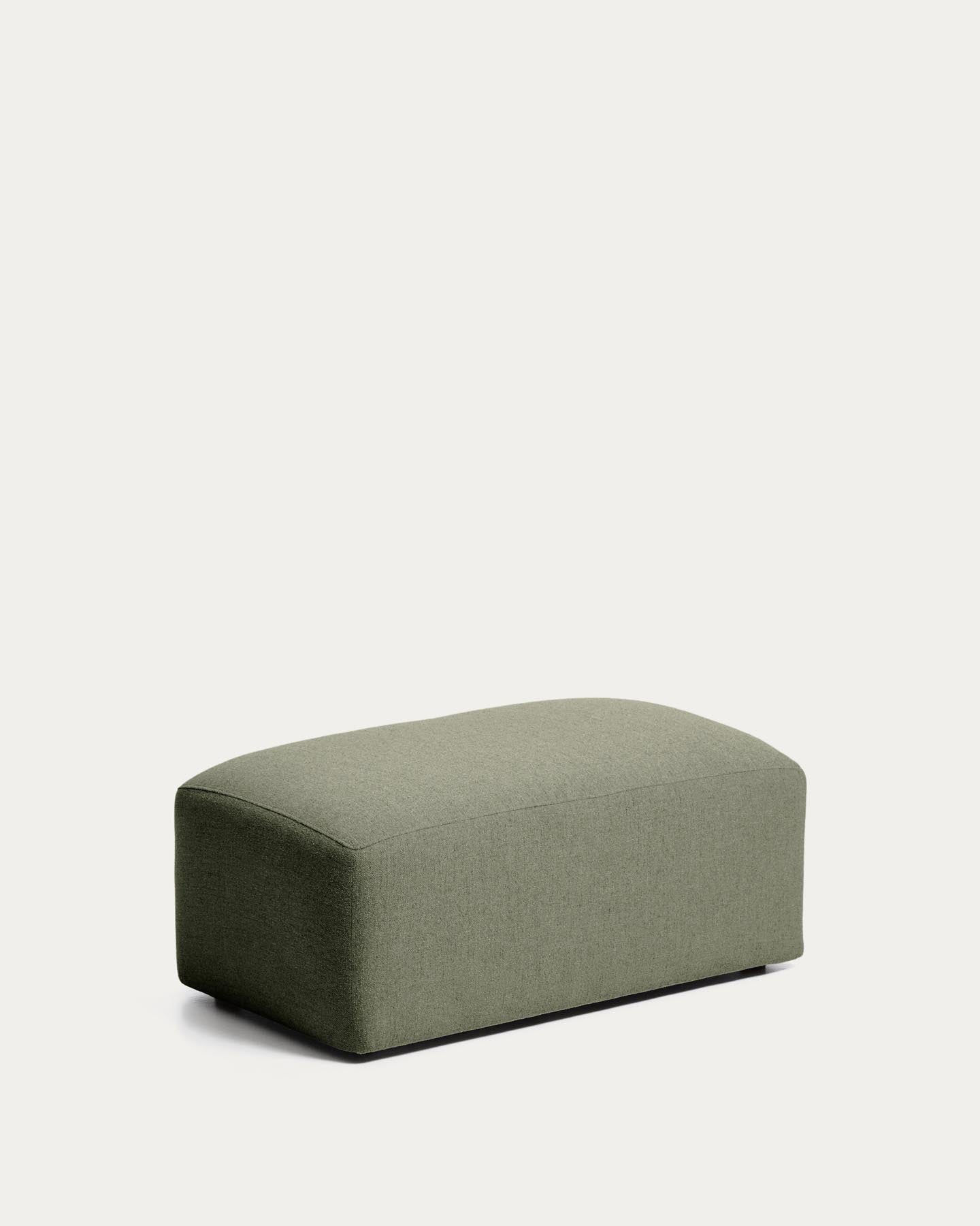 Pouf-Randmodul Blok in grüner Chenille, 60 x 104 cm, FSC Mix Credit in Grün präsentiert im Onlineshop von KAQTU Design AG. Pouf ist von Kave Home