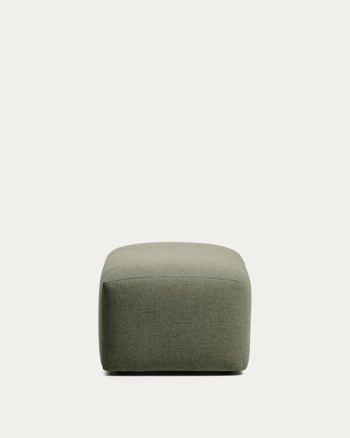 Pouf-Randmodul Blok in grüner Chenille, 60 x 104 cm, FSC Mix Credit in Grün präsentiert im Onlineshop von KAQTU Design AG. Pouf ist von Kave Home