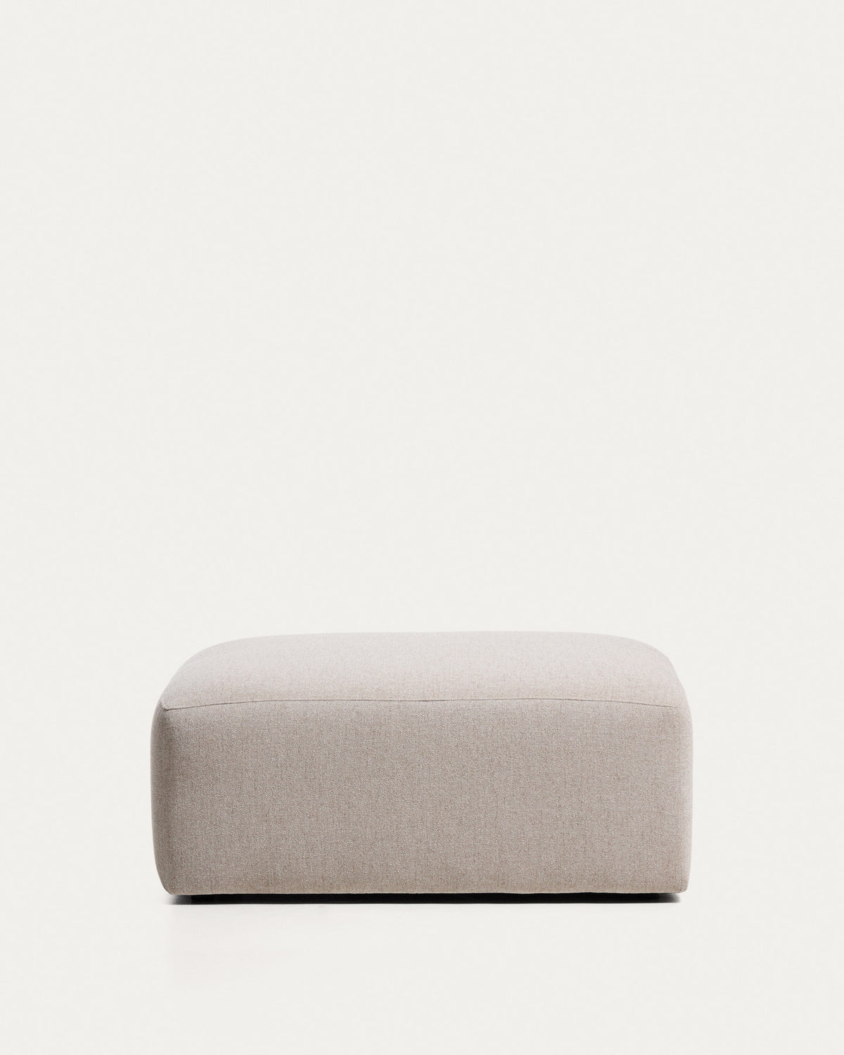 Pouf-Randmodul Blok in beiger Chenille, 90 x 104 cm, FSC Mix Credit in Beige präsentiert im Onlineshop von KAQTU Design AG. Pouf ist von Kave Home