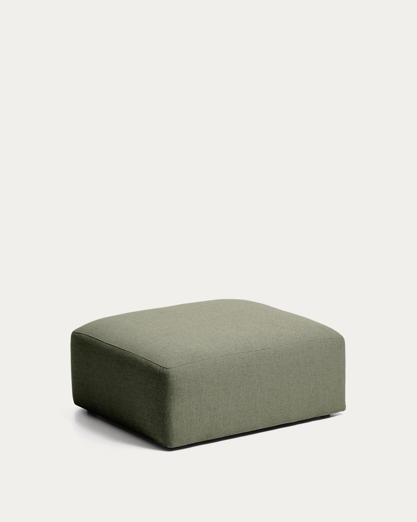 Pouf-Randmodul Blok in grüner Chenille, 90 x 104 cm, FSC Mix Credit in Grün präsentiert im Onlineshop von KAQTU Design AG. Pouf ist von Kave Home