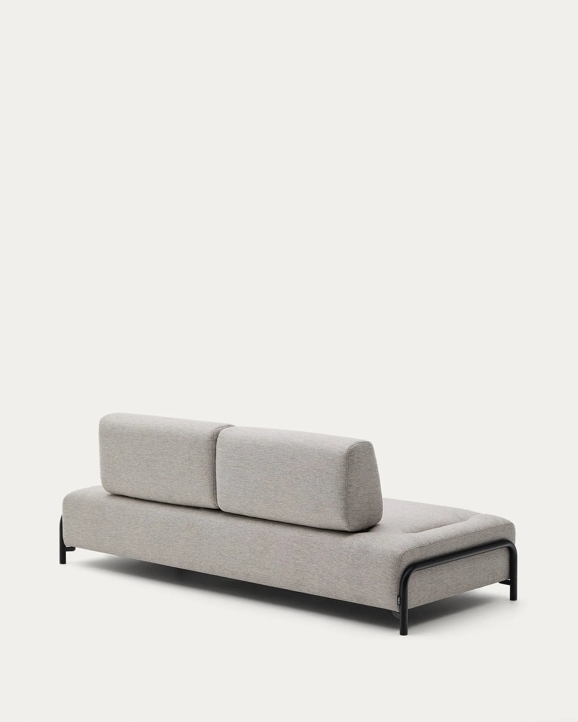 Elegantes 3-Sitzer Sofa in Beige-Grau, 232 cm, mit robustem Stoffbezug und flexiblem, modularem Design.