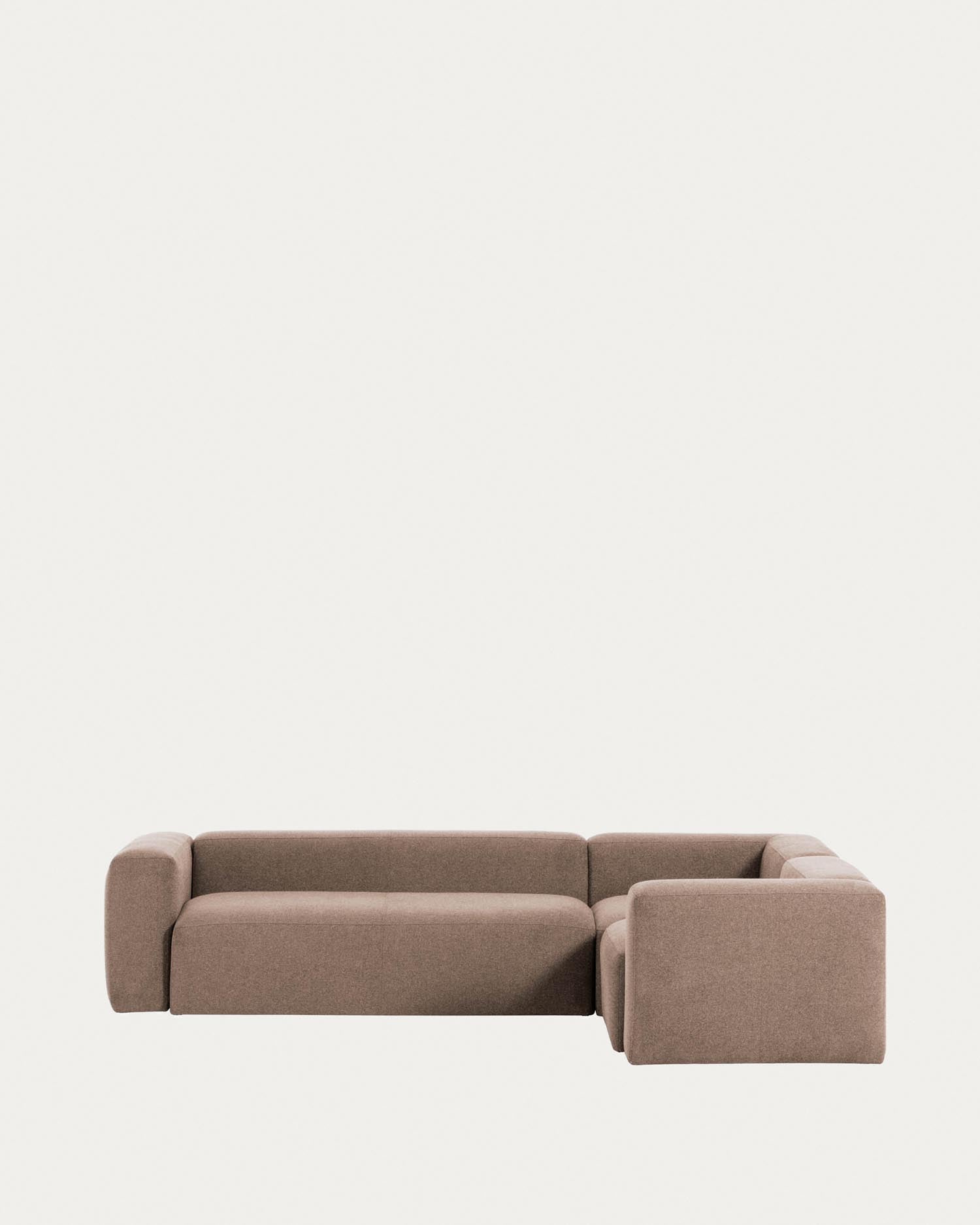 4-seater corner sofa Blok with pink chenille 320 x 230 cm FSC Mix Credit