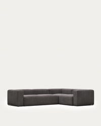 Canapé d'angle Blok 4 places gris 320 x 230 cm/230 x 320 cm FR