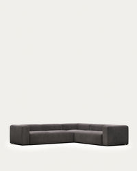 Blok 5-seater corner sofa in gray 320 x 290 cm/290 x 320 cm FR