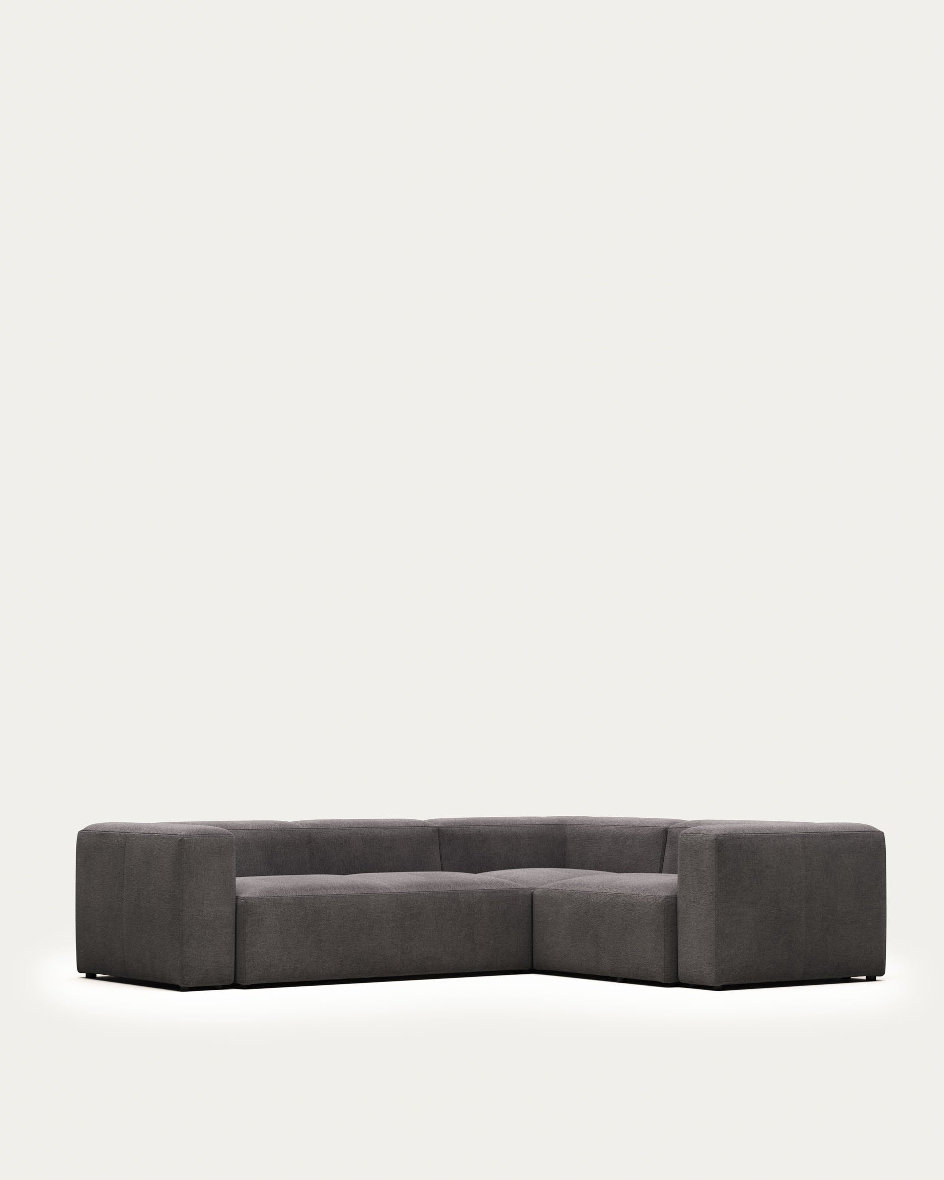 Blok 3-Sitzer Ecksofa grau 290 x 230 cm / 230 cm 290 cm FR in Grau präsentiert im Onlineshop von KAQTU Design AG. Ecksofa ist von Kave Home
