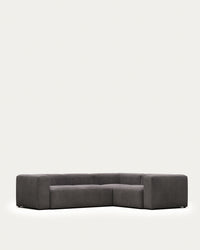 Canapé d'angle Blok 3 places gris 290 x 230 cm/230 cm 290 cm FR