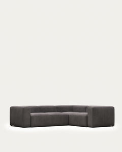 Canapé d'angle Blok 3 places gris 290 x 230 cm/230 cm 290 cm FR