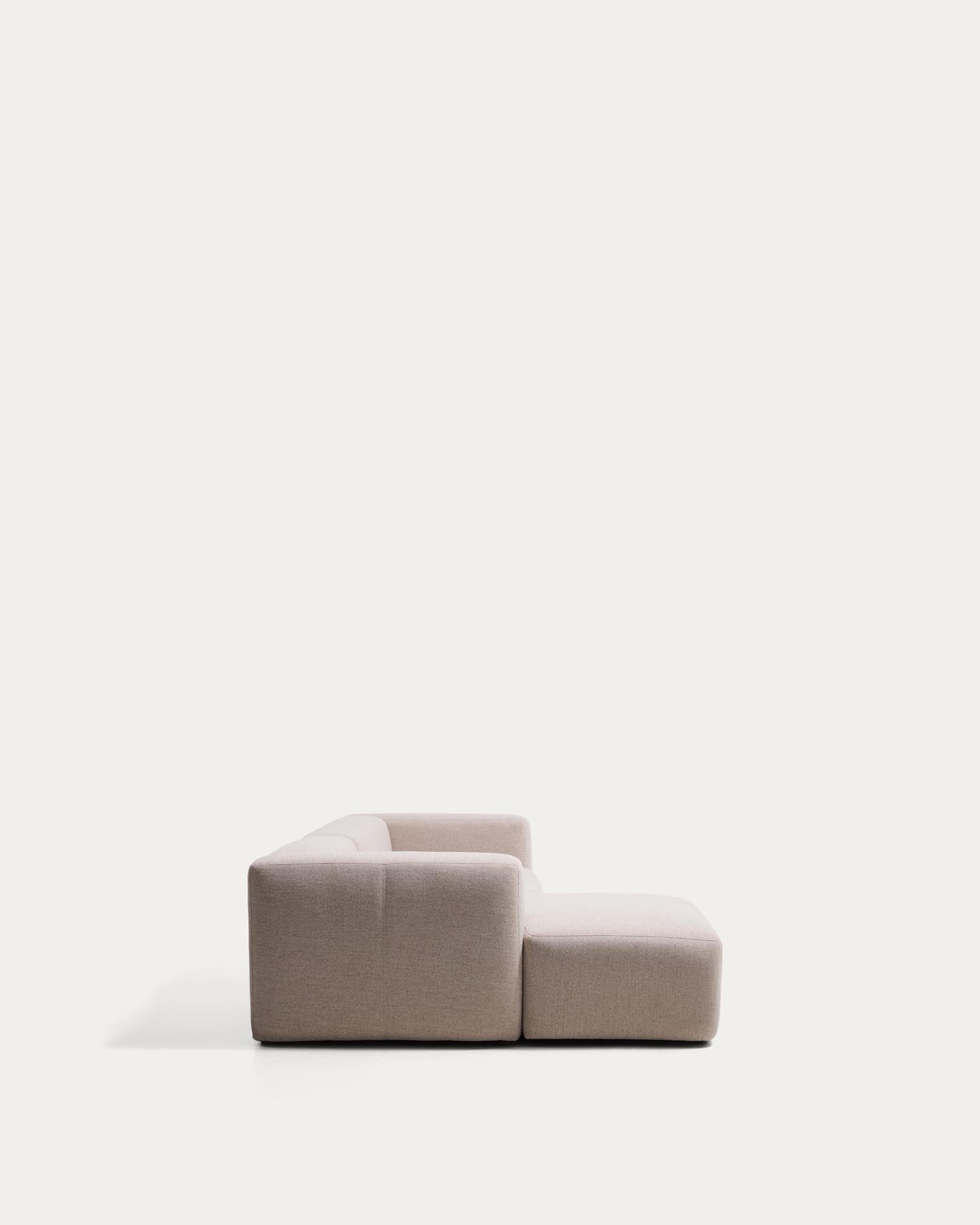 3-Sitzer-Sofa Blok mit Chaiselongue links in beiger Chenille, 300 cm, FSC Mix Credit in Beige präsentiert im Onlineshop von KAQTU Design AG. L-Sofa links ist von Kave Home