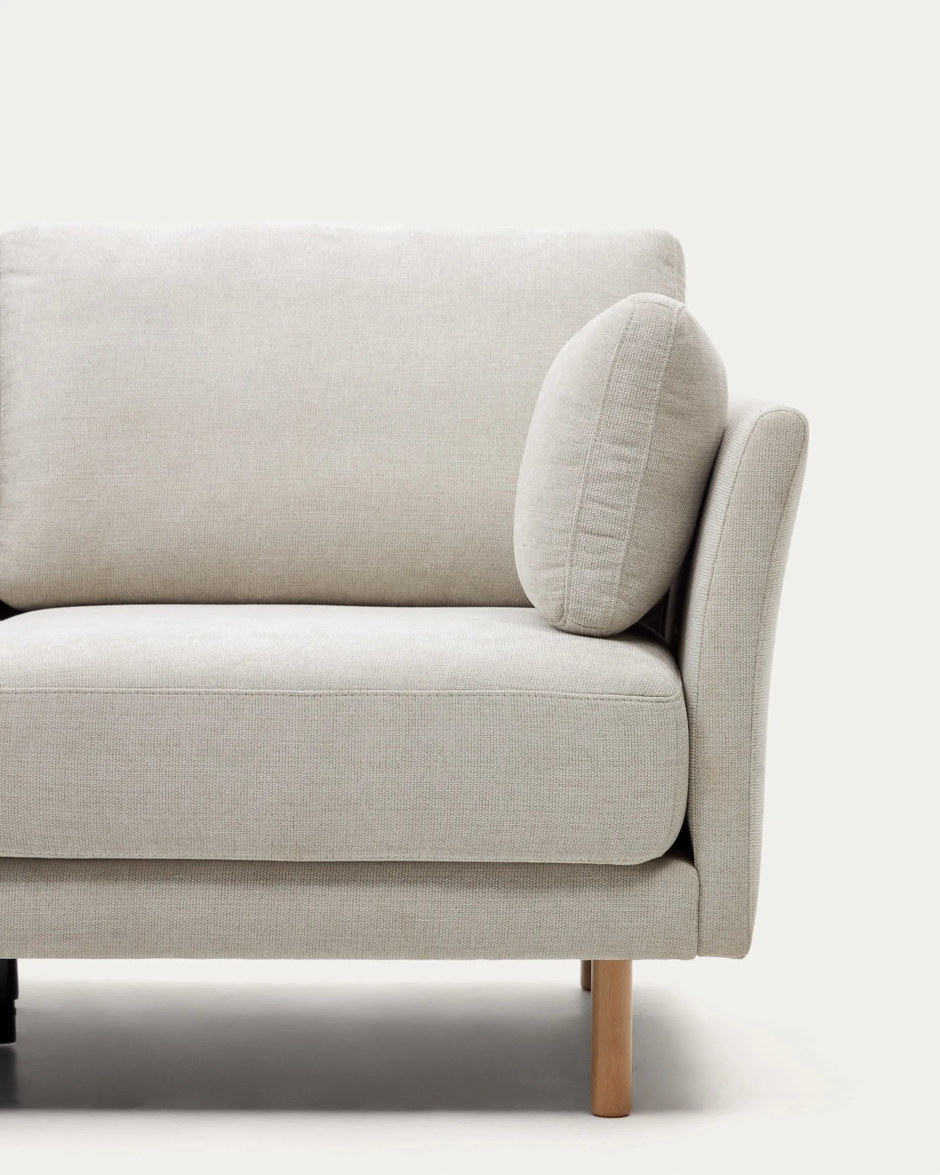 Elegantes 2-Sitzer-Sofa in Perle, Chenille-Bezug, Holzbeine, 170 cm. Komfort und Stil für Ihr Wohnzimmer.