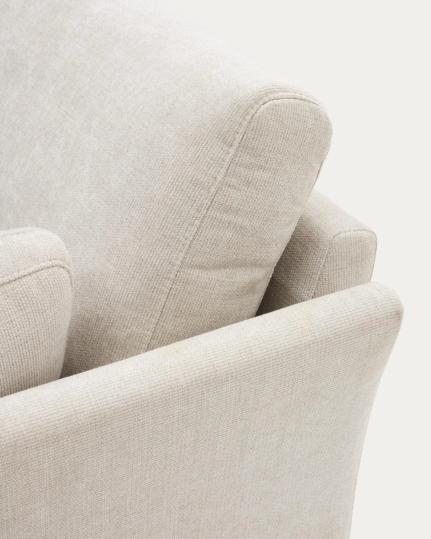 Elegantes 2-Sitzer-Sofa in Perle, Chenille-Bezug, Holzbeine, 170 cm. Komfort und Stil für Ihr Wohnzimmer.