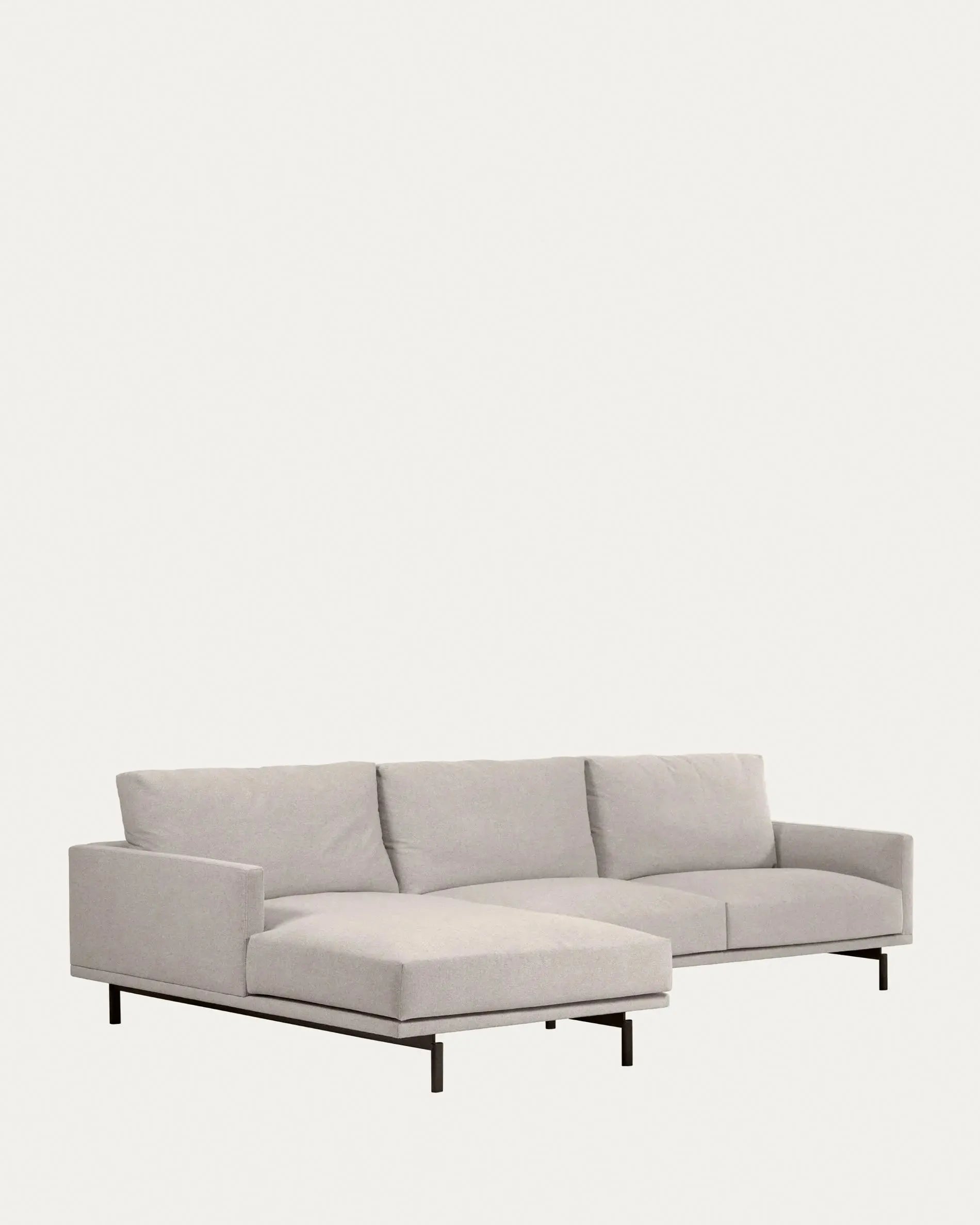 Elegantes Galene 4-Sitzer Sofa in Beige mit linker Chaiselongue, 314 cm breit, von Kave Home – modern und komfortabel.