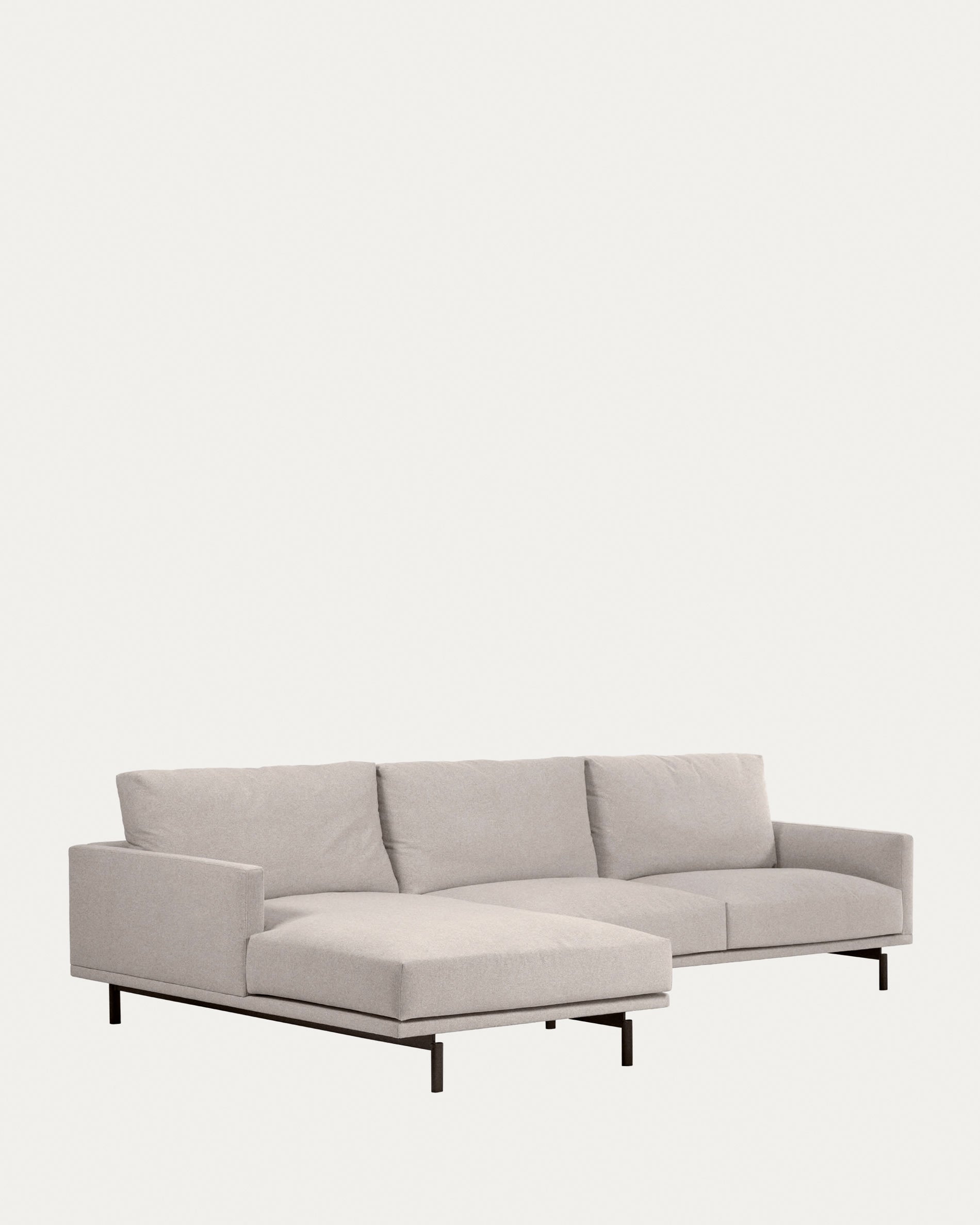 Elegantes Galene 4-Sitzer Sofa in Beige mit linker Chaiselongue, 314 cm breit, von Kave Home – modern und komfortabel.