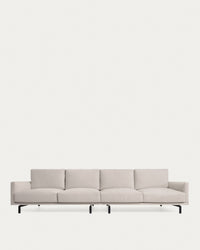 Divano Galene 4 posti beige 414 cm FSC Mix Credit