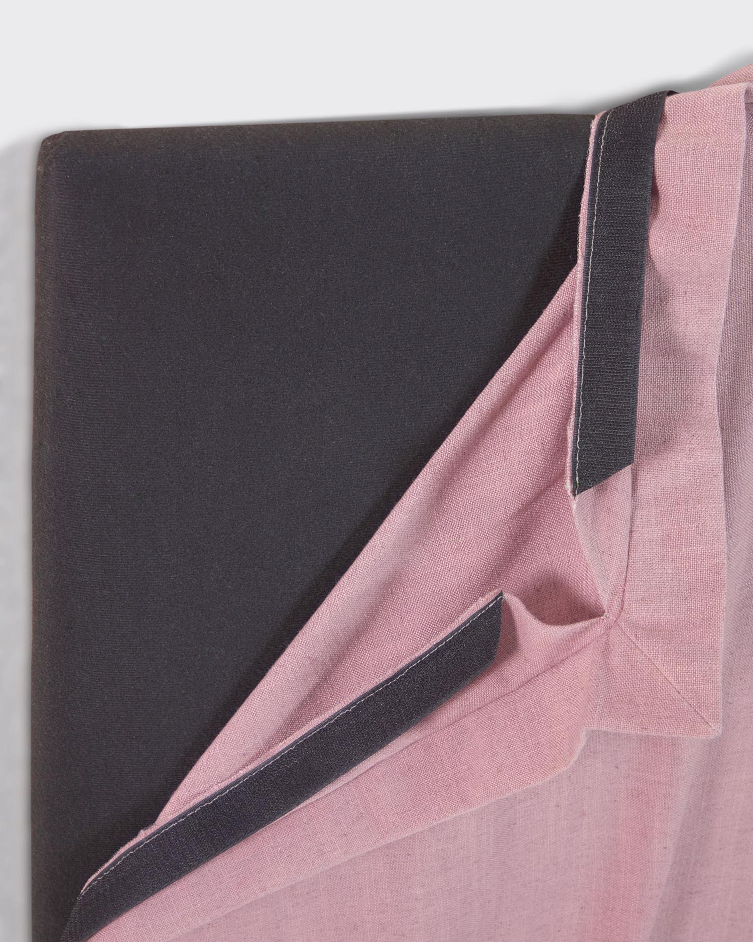 Tanit Bettkopfteil mit abnehmbarem Bezug aus Leinen rosa für Bett von 90 cm in Rosa präsentiert im Onlineshop von KAQTU Design AG. Zubehör Bett ist von Kave Home