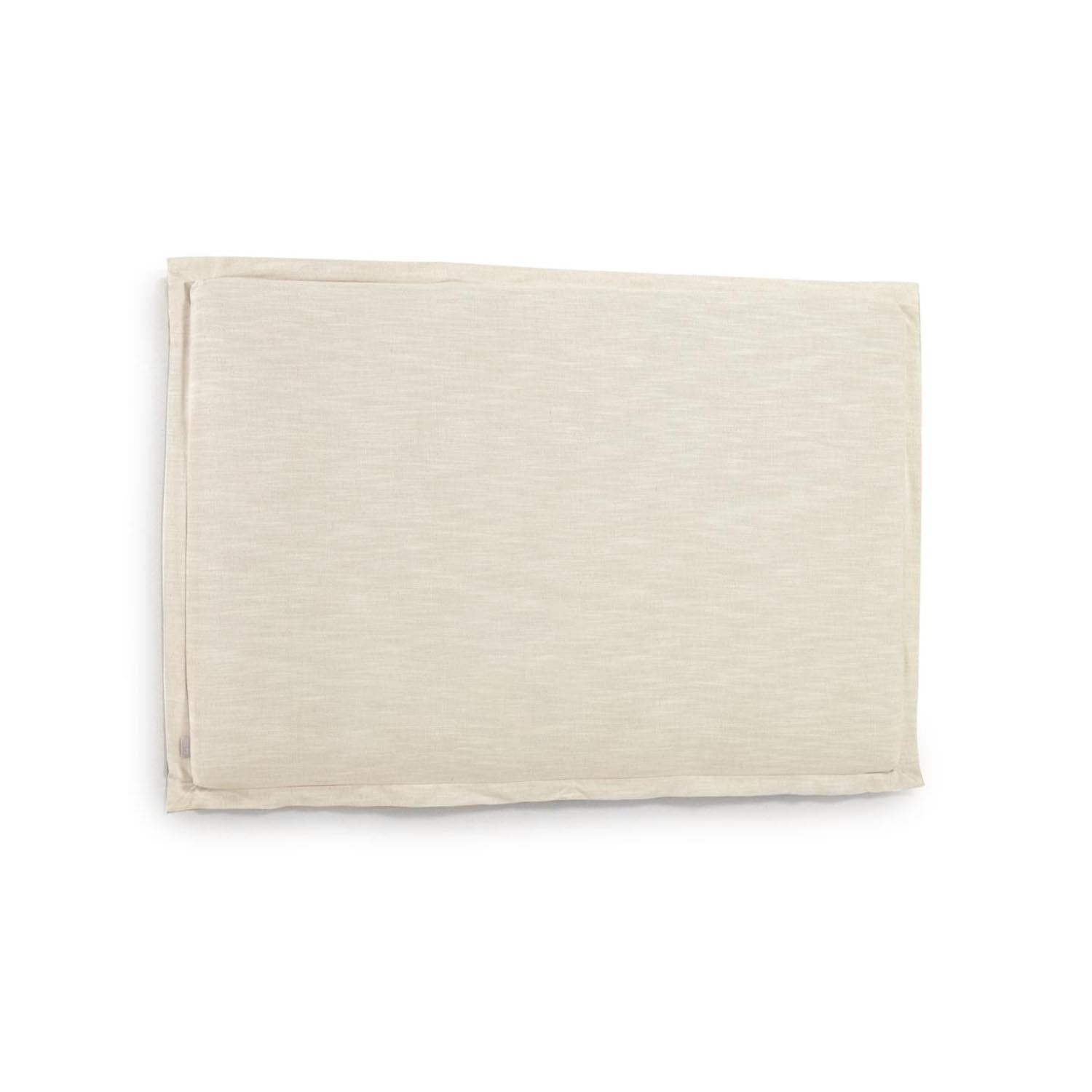 Tanit bed head part with removable cover made of linen white for bed 160 cm