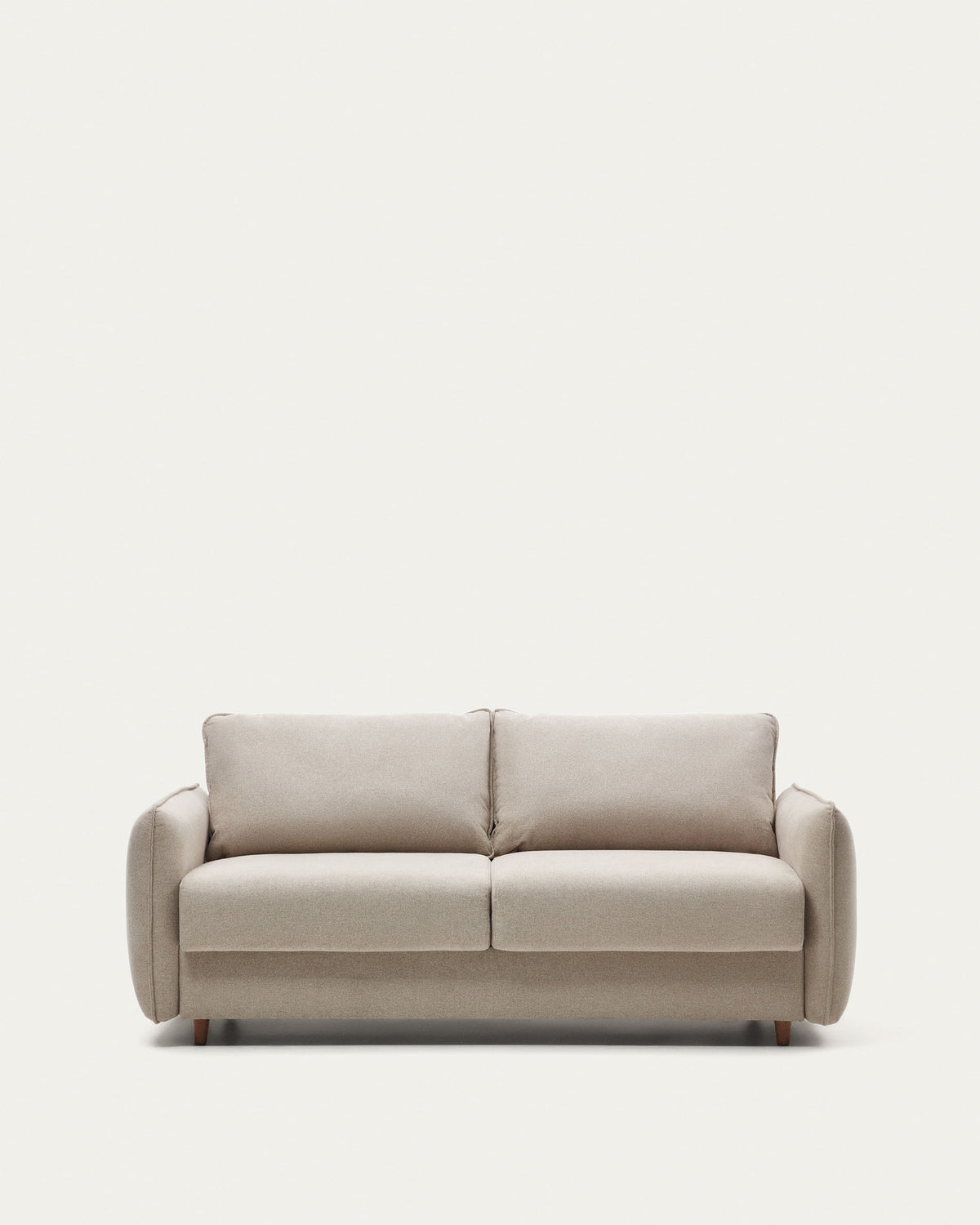 2-Sitzer-Bettsofa Carlota in Beige mit Beinen aus massivem Buchenholz, 185 cm, FSC Mix Credit in Beige präsentiert im Onlineshop von KAQTU Design AG. Bettsofa ist von Kave Home