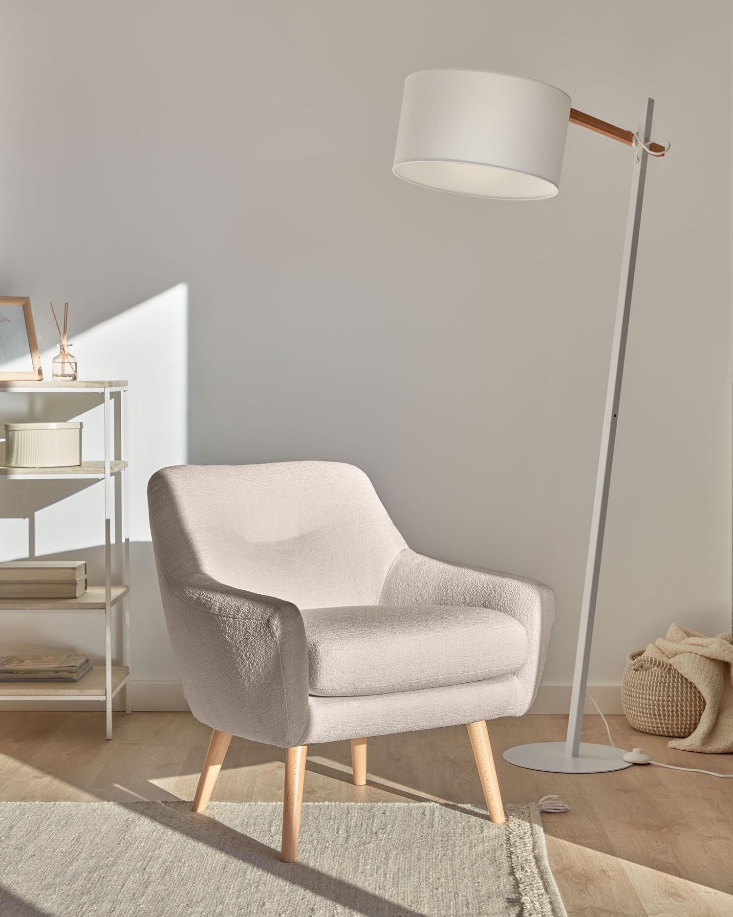 Candela Sessel Mikro-Bouclé in Grau FSC Mix Credit