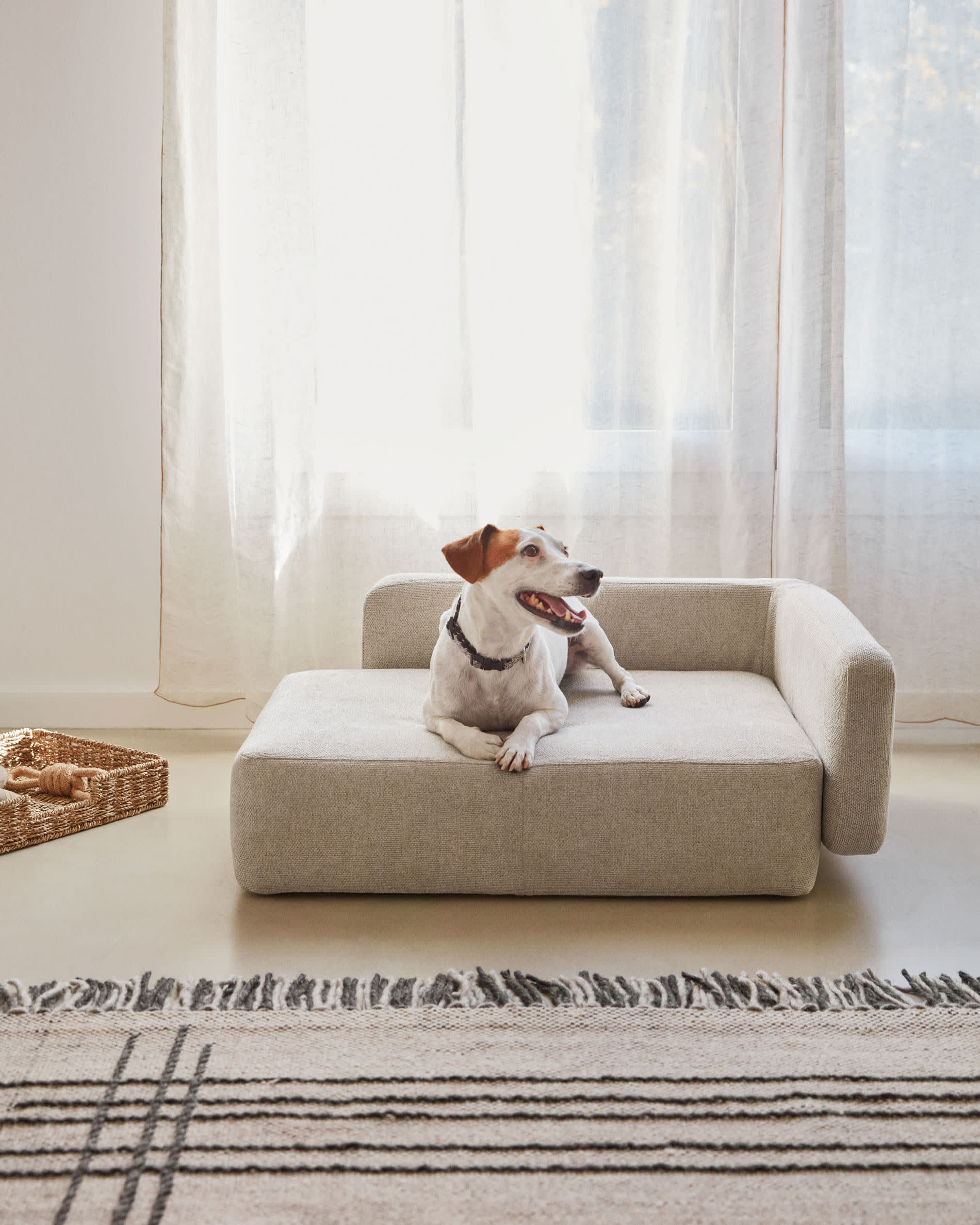 Bowie cover for small pet bed beige 63 x 80 cm