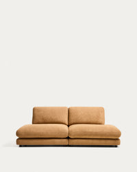 Gala 3-seater modular sofa in mustard yellow microboucle, FSC Mix Credit, 240 cm